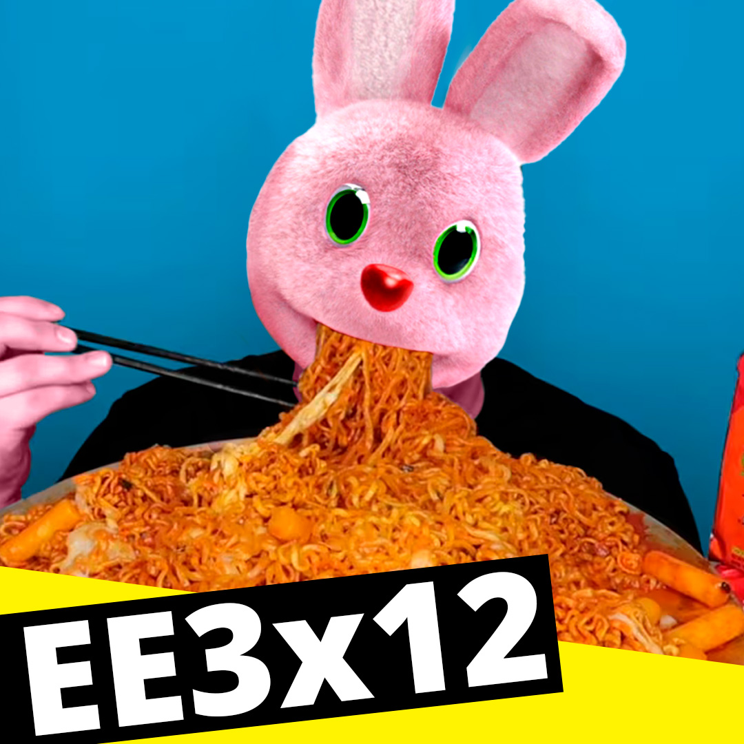 EE3x12 Muk-bang, Cocina alcalina, La Frikipedia y Mockbuster